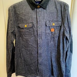 ROARK mens size large button up. Closer to a medium to me.